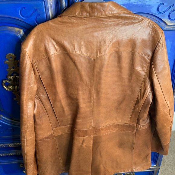 Vintage Mens Remy Leather Jacket Sz 42R Cognac USA - Picture 4 of 6
